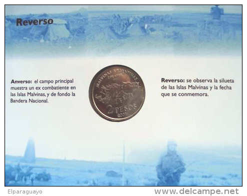 ARGENTINA Blisters 25° Aniv. Gesta De Malvinas 2 Pesos 2007 Nº 002477/003858 (DOS BLISTERS DISPONIBLES) - Argentina