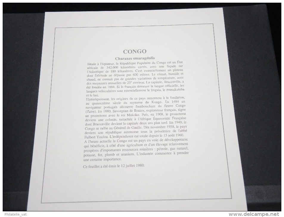 CONGO -  Bloc Luxe Avec Texte Explicatif - Belle Qualité - À Voir -  N° 11539 - Autres & Non Classés