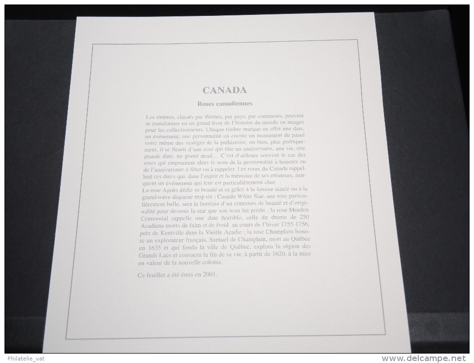 CANADA -  Bloc Luxe Avec Texte Explicatif - Belle Qualité - À Voir -  N° 11543 - Blocks & Sheetlets