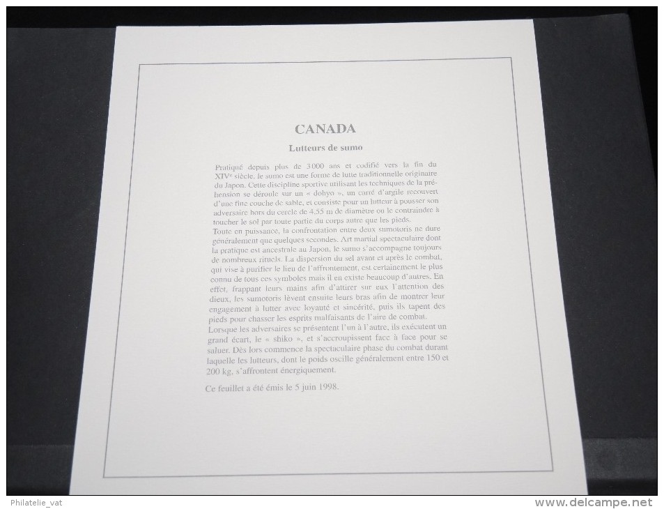 CANADA -  Bloc Luxe Avec Texte Explicatif - Belle Qualité - À Voir -  N° 11544 - Blocks & Sheetlets