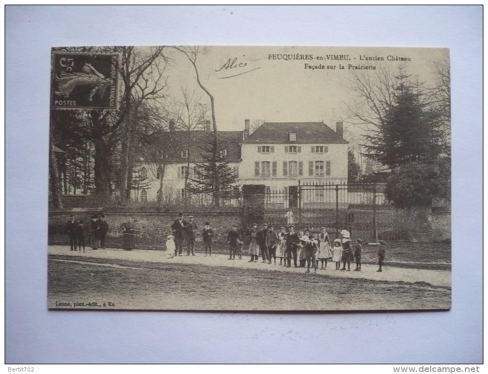 80 - Carte  Reproduction   - FEUQUIERES-EN-VIMEU- L'ancien Chateau - Façade Sur La Prairiette - Feuquieres En Vimeu