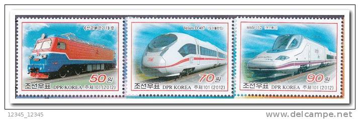 Korea Noord 2012 Postfris MNH Trains - Korea (Noord)