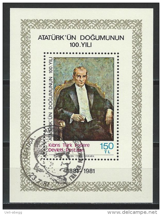 Türkisch Zypern Mi Bl. 2 O - Used Stamps