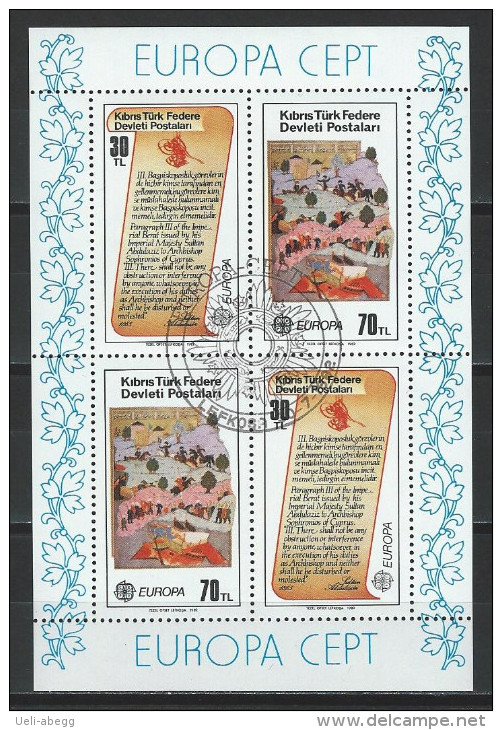 Türkisch Zypern Mi Bl. 3 O - Used Stamps