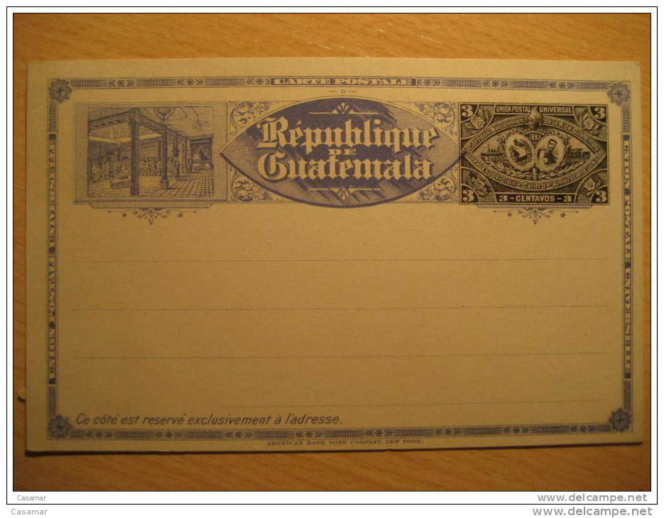 3 Centavos Tarjeta Entero Postal Stationery Card Entier Postaux Carte Postale Guatemala - Guatemala