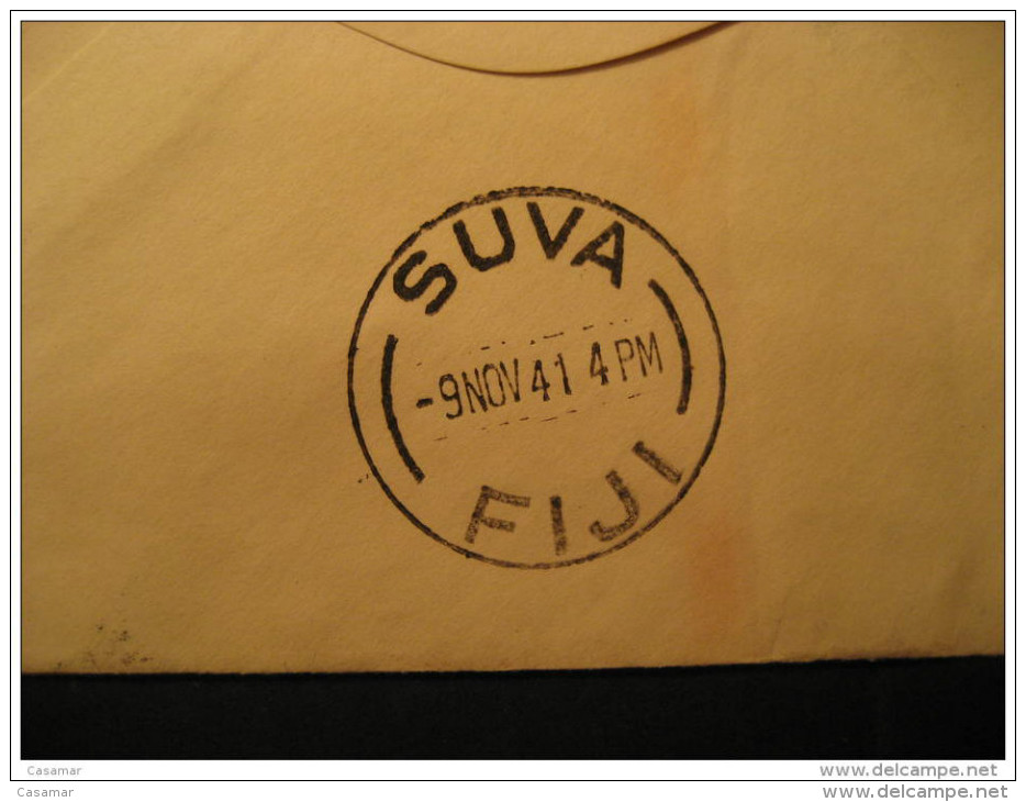 Honolulu 1941 FIRST FLIGHT To Suva FIJI Not Stamped 20c Writed ? HAWAII Cancel Cover USA Hawai - Hawaï