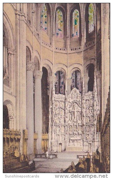 The Cathedral Of Saint John The Divine New York The Completed Sanctuary New York City New York Albertype Handcolored - Chiese