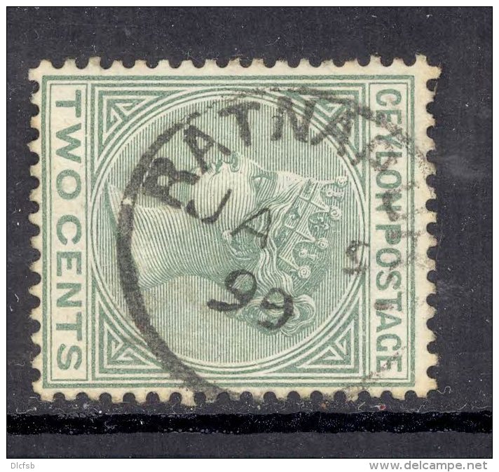 CEYLON, Postmark &acute;RATNAPURA&acute; On Q Victoria Stamp - Ceylon (...-1947)