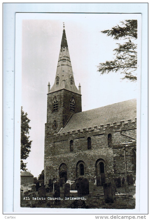 9680  CPA  All Saints Church BRIXWORTH , Carte Photo - Northamptonshire