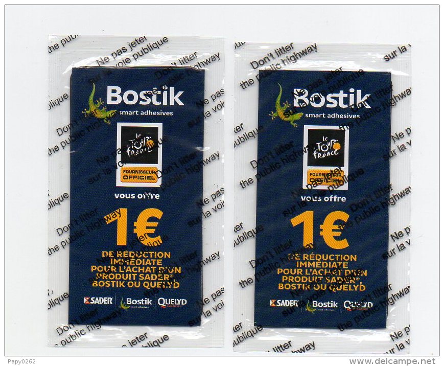 135 K )  2 MAGNETS DU TOUR DE FRANCE - BOSTIK - Magnets