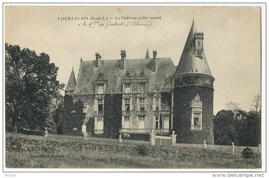 Courtalain Le Chateau Coté Ouest à La Marquise De Gontaut St Blancard - Courtalain