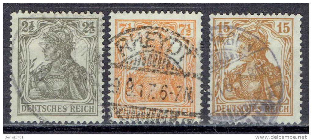 Deutsches Reich - Mi-Nr 98/100 Gestempelt / Used (B1168) - Gebraucht