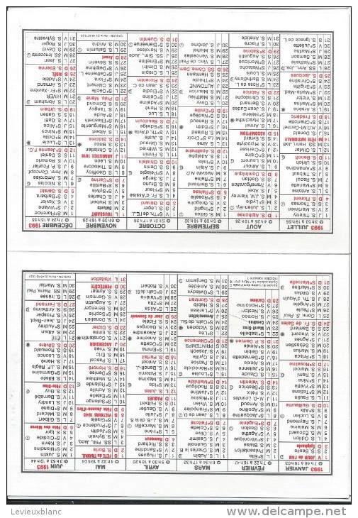 Calendrier De Poche/Etablissements Marteau/Plomberie/Ivry La Bataille, Eure/1993        CAL266 - Small : 1991-00