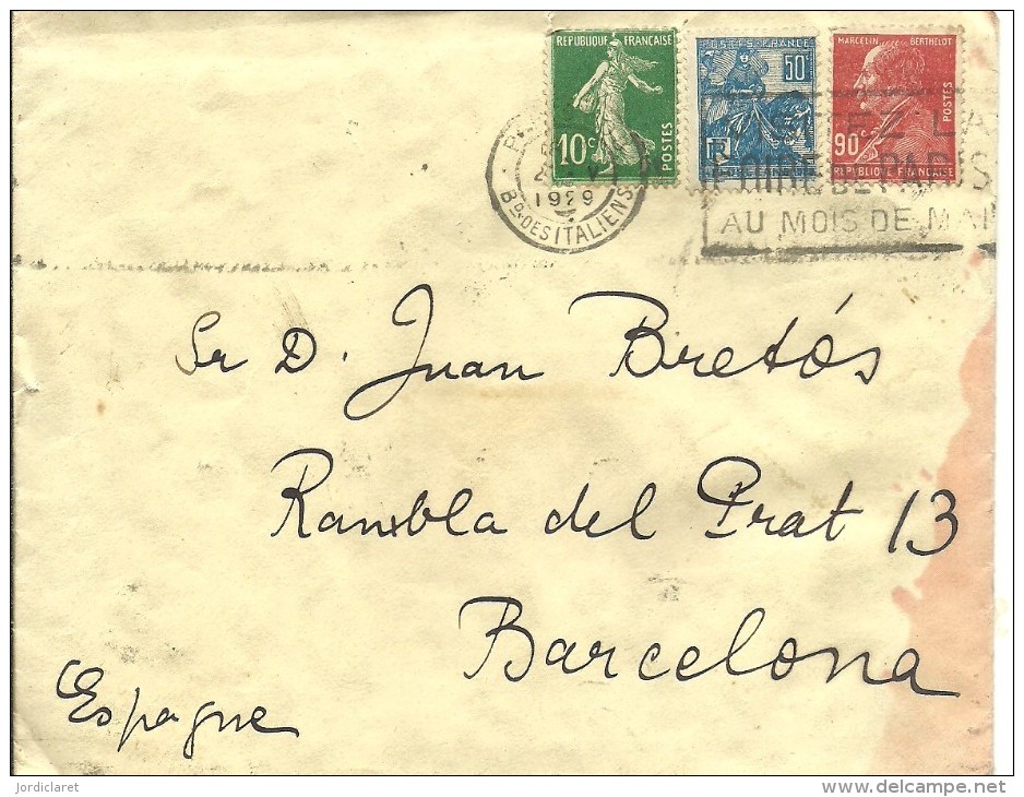 CARTA 1929 ESCANER - 1921-1960: Periodo Moderno