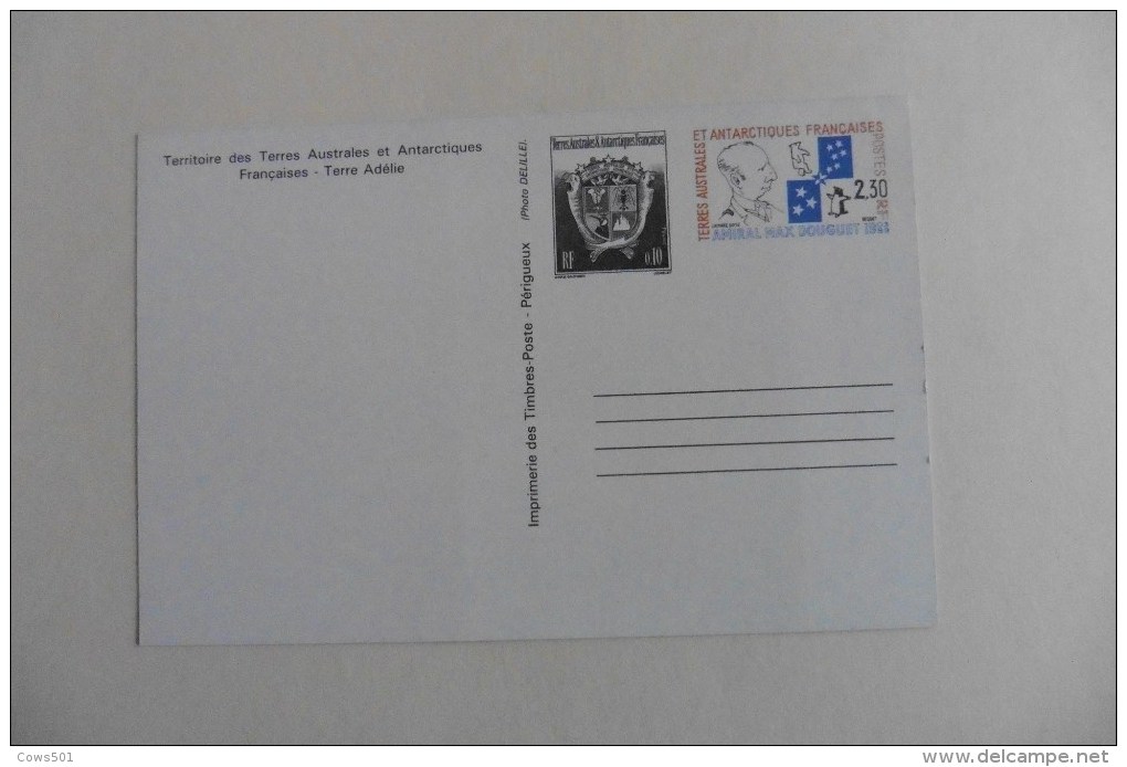 T.A.A.F :Entier Postal  N° 2-CP Neuf - Postwaardestukken