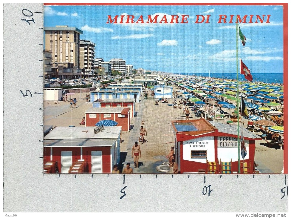 CARTOLINA VG ITALIA - MIRAMARE DI RIMINI - La Spiaggia - 10 X 15 - ANN. 1982 - Rimini