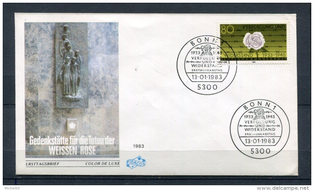 1983  ALLEMAGNE FDC 1ER JOUR  PERSECUTION ET RESISTANCE - WW2