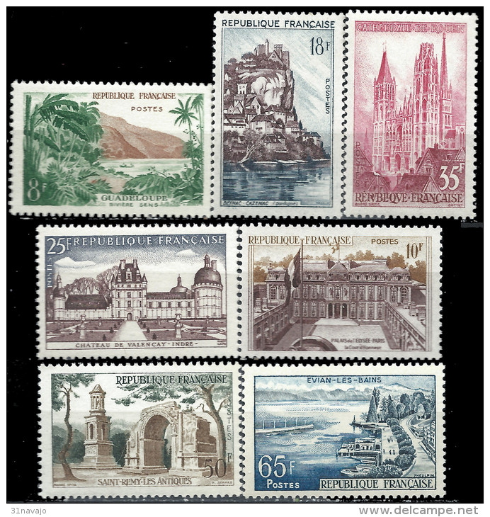 FRANCE - Série Touristique 1957B - Unused Stamps