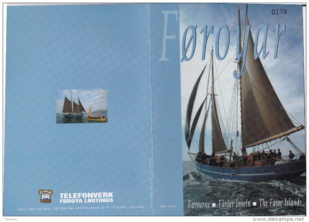 Faroe Islands, FAR-FO-03, OD-011 And 012, 2 Mint Cards In Folder, Faroese Fishing Boats, 2 Scans. - Islas Faroe
