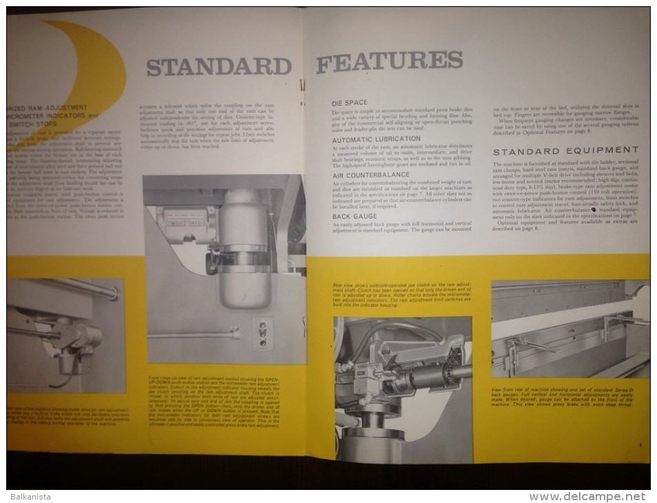 Chicago Dreis Krump Steel Press Brakes Brochure - Materiaal En Toebehoren