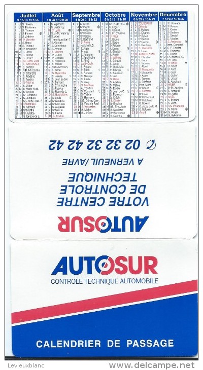 Calendrier De Poche/Controle Technique Automobile / Autosur///1997      CAL299 - Petit Format : 1991-00