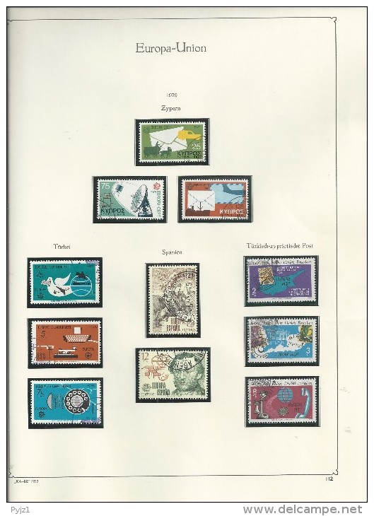 1979 USED CEPT without blocks, with extra´s (8 scans)