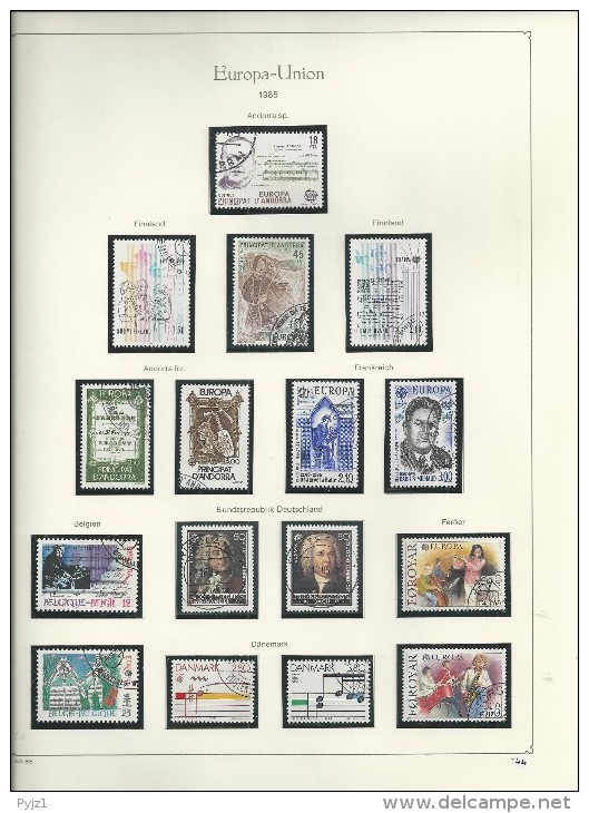 1985 USED CEPT Without Blocks, With Extra´s (7 Scans) - Full Years