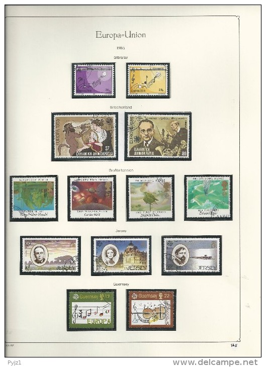 1985 USED CEPT Without Blocks, With Extra´s (7 Scans) - Full Years