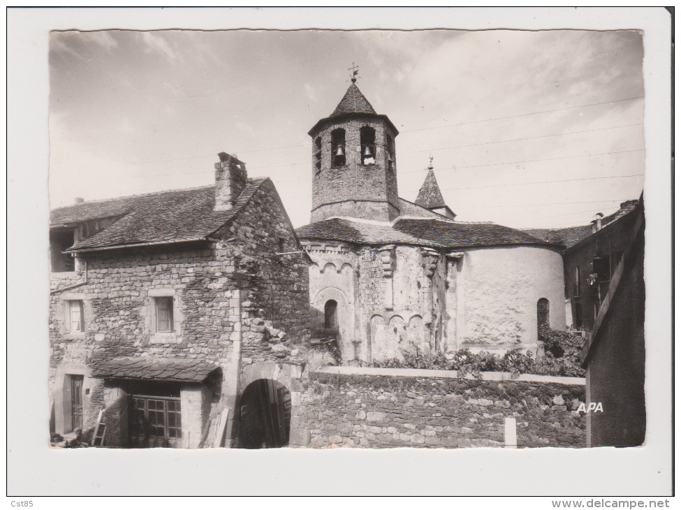 CPSM Grand Format - ISPAGNAC - Gorges Du Tarn - Eglise Romane - Autres & Non Classés