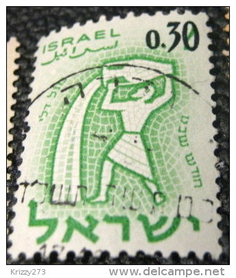 Israel 1962 Signs Of The Zodiac Aquarius Overprint &pound;0.30 - Used - Nuevos (sin Tab)