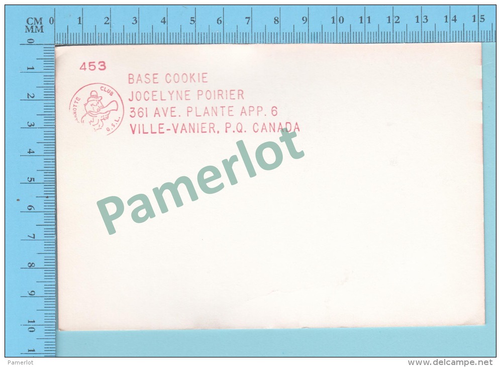 QSL -Ville-Vanier  Quebec Canada  -  Base &amp; Mobile Cookie -  CPM 2 Scans - CB