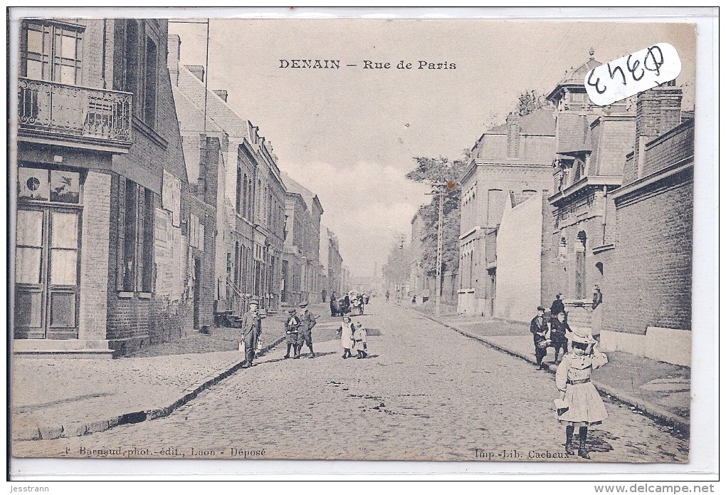 DENAIN--RUE DE PARIS-ANIMEE - Denain