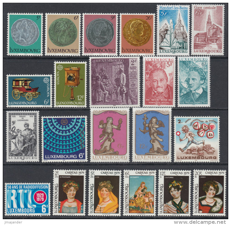 Luxembourg 1979 Complete Year Set Of 22 Stamps. Mi 981-1002 MNH - Années Complètes