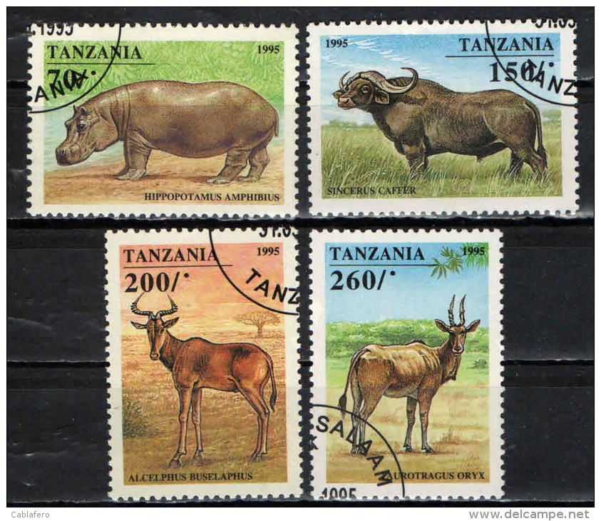 TANZANIA - 1994 - ANIMALI AFRICANI - ANIMALS - USATI - Tanzania (1964-...)