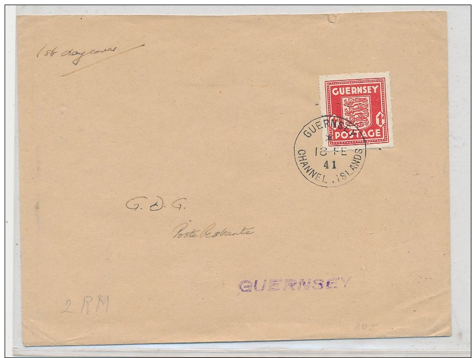 Guernsey Beleg  ( Be3325 ) Siehe Scan - Occupazione 1938 – 45