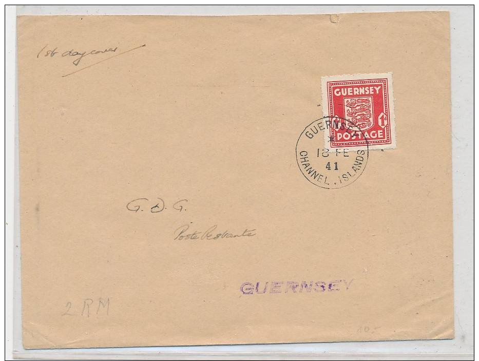 Guernsey Beleg  ( Be3325 ) Siehe Scan - Besetzungen 1938-45