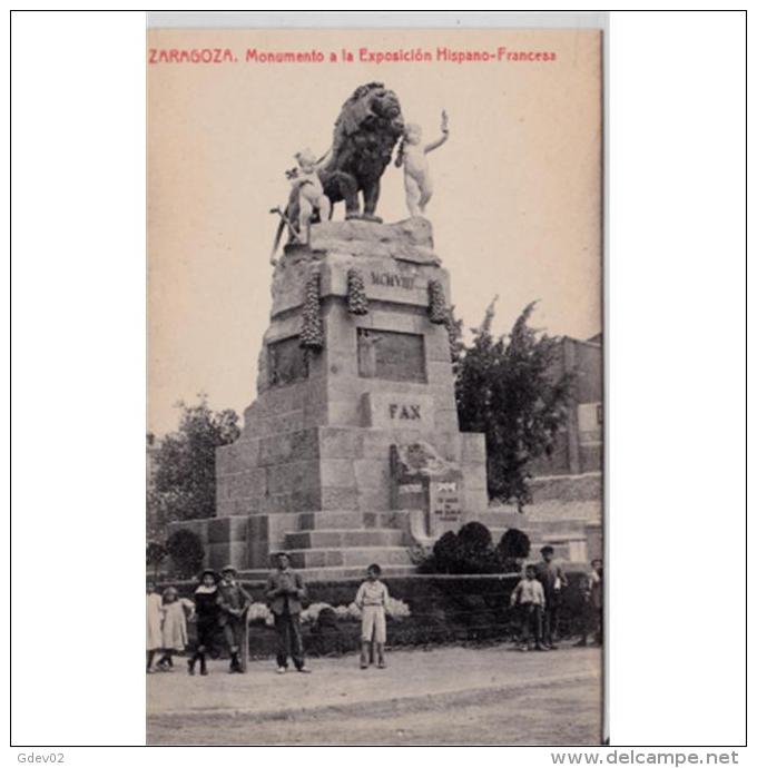 ZRGZTPA4453CPA-LFTD7149TARMO.Tarjeta Postal De ZARAGOZA.Monumento A LA EXPOSICION HISPANO FRANCESA  De ZARAGOZA - Monumentos