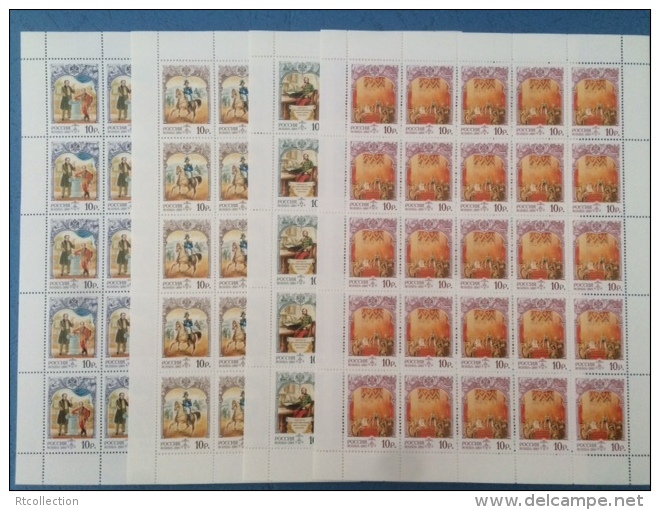 Russia 2005 - 4 Sheets History Of Russian State Emperor Alexander II Famous People Royals Stamps MNH Scott 6894-6897 - Fogli Completi