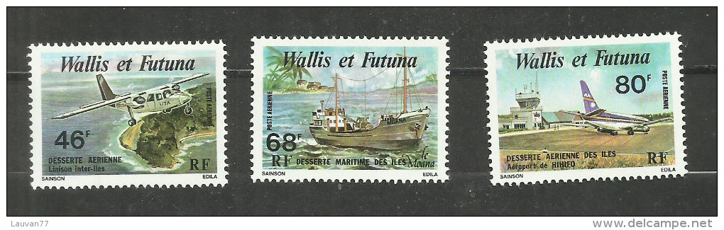 Wallis Et Futuna Poste Aérienne N°89 à 91 Neufs** Cote 6.95 Euros - Nuevos