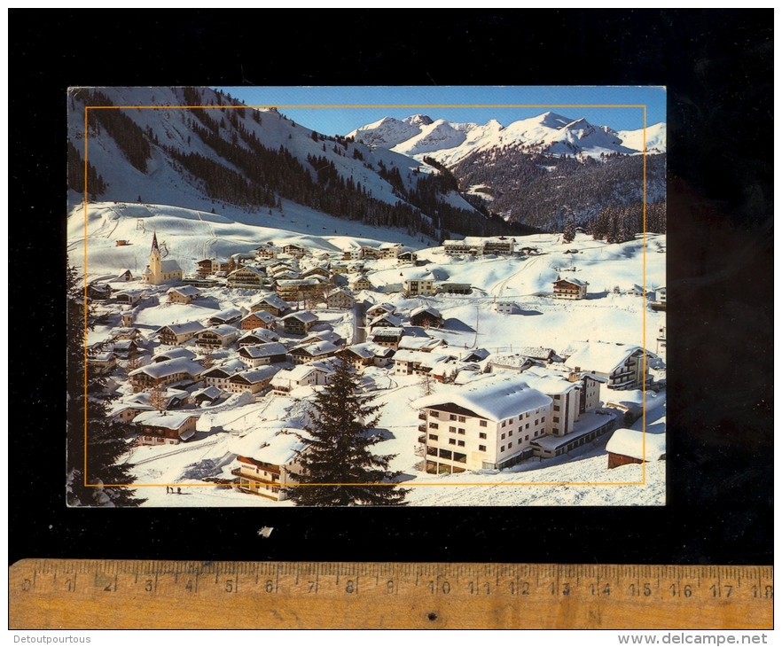 BERWANG Tirol / Dorf Mit Schnee Knittelkarspitze Steinkarspitze Abendspitze 1985 - Berwang