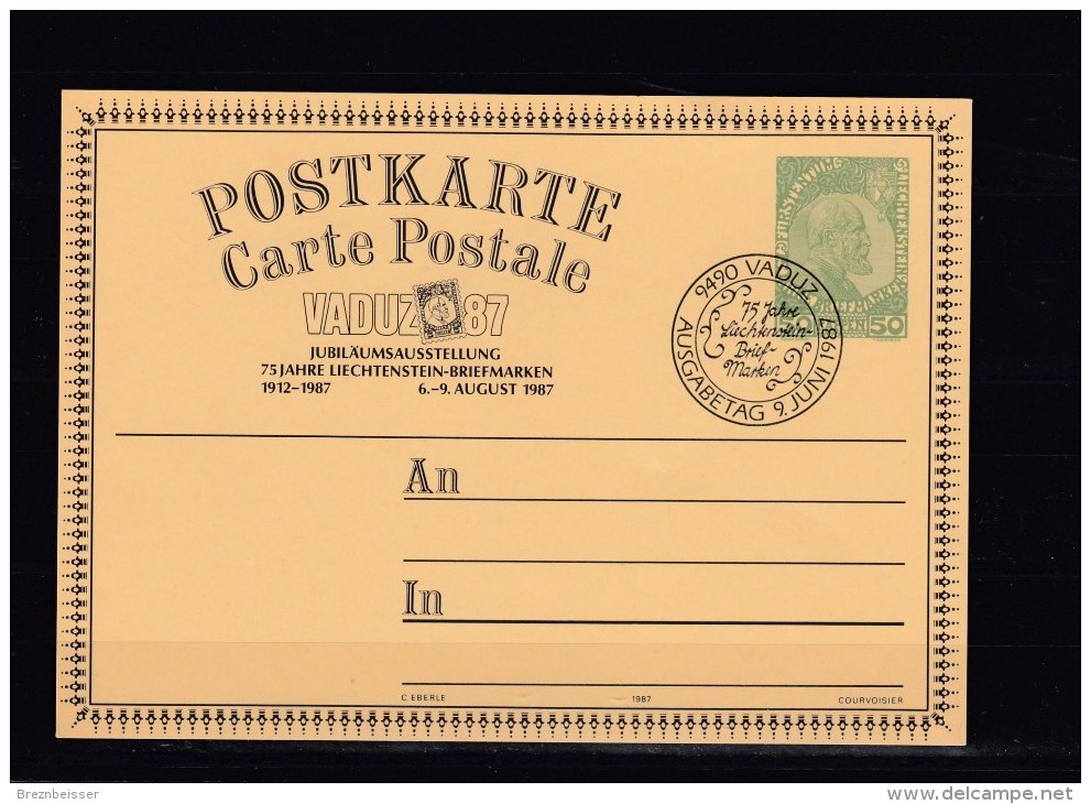 Liechtenstein Ganzsache MiNr. P88 Gest - Stamped Stationery