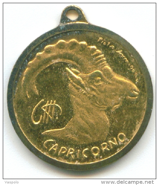 ZODIAC CAPRICORN CAPRICORNO LOGO VERY NICE VINTAGE TOKEN,JETON,GETTONE - Non Classificati