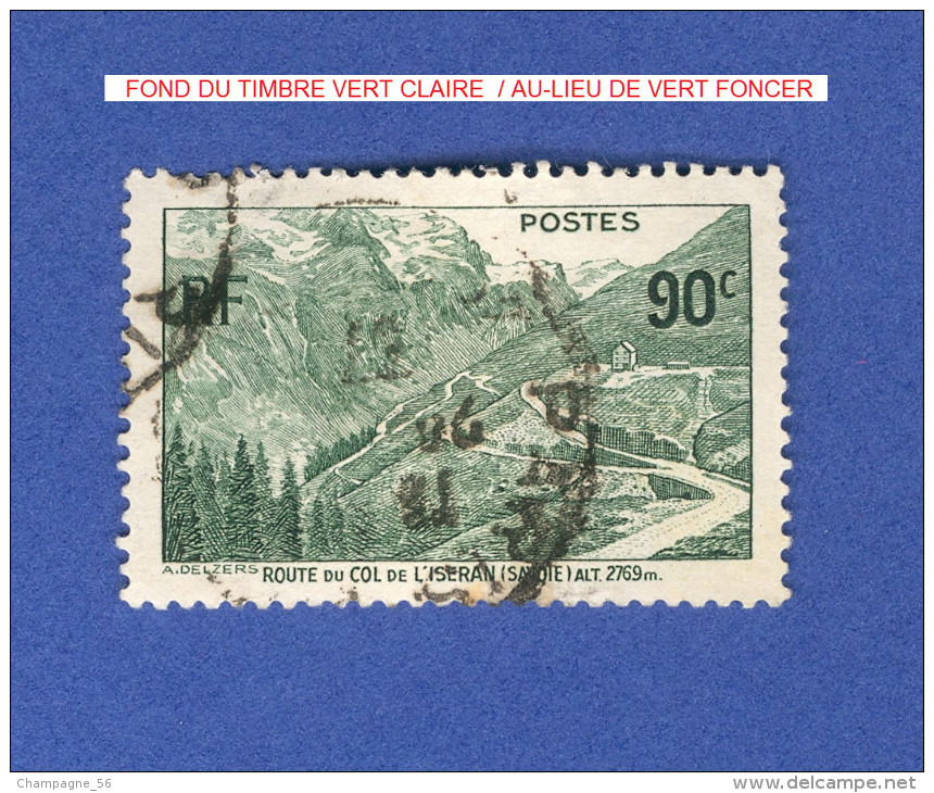 * 1937 N° 358 COL DE L'ISERAN   OBLITÉRÉ DOS CHARNIÈRE - Used Stamps