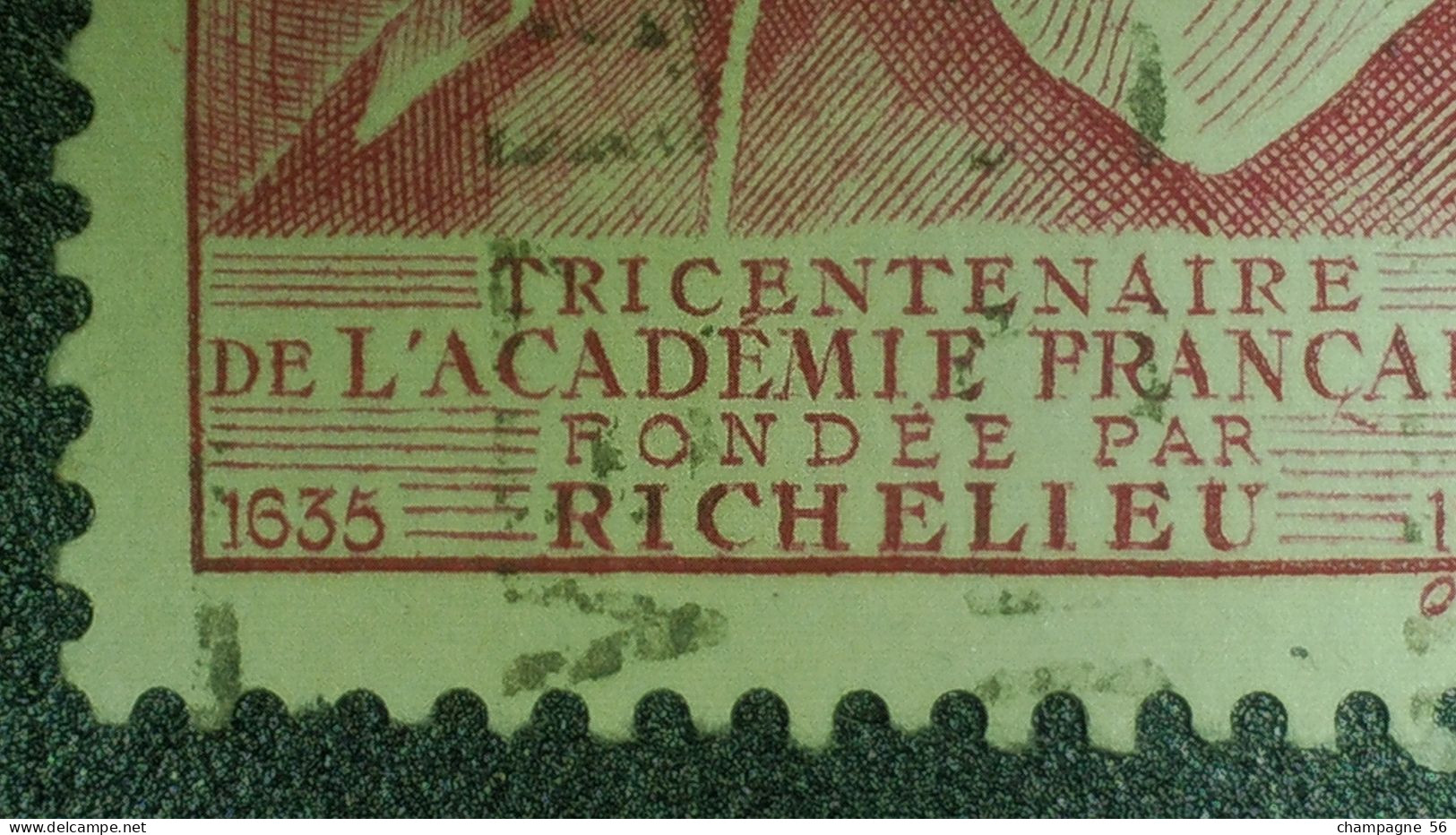 * 1935 N° 305  RICHELIEU  PHOSPHORESCENTE OBLITÉRÉ DOS CHARNIÈRE