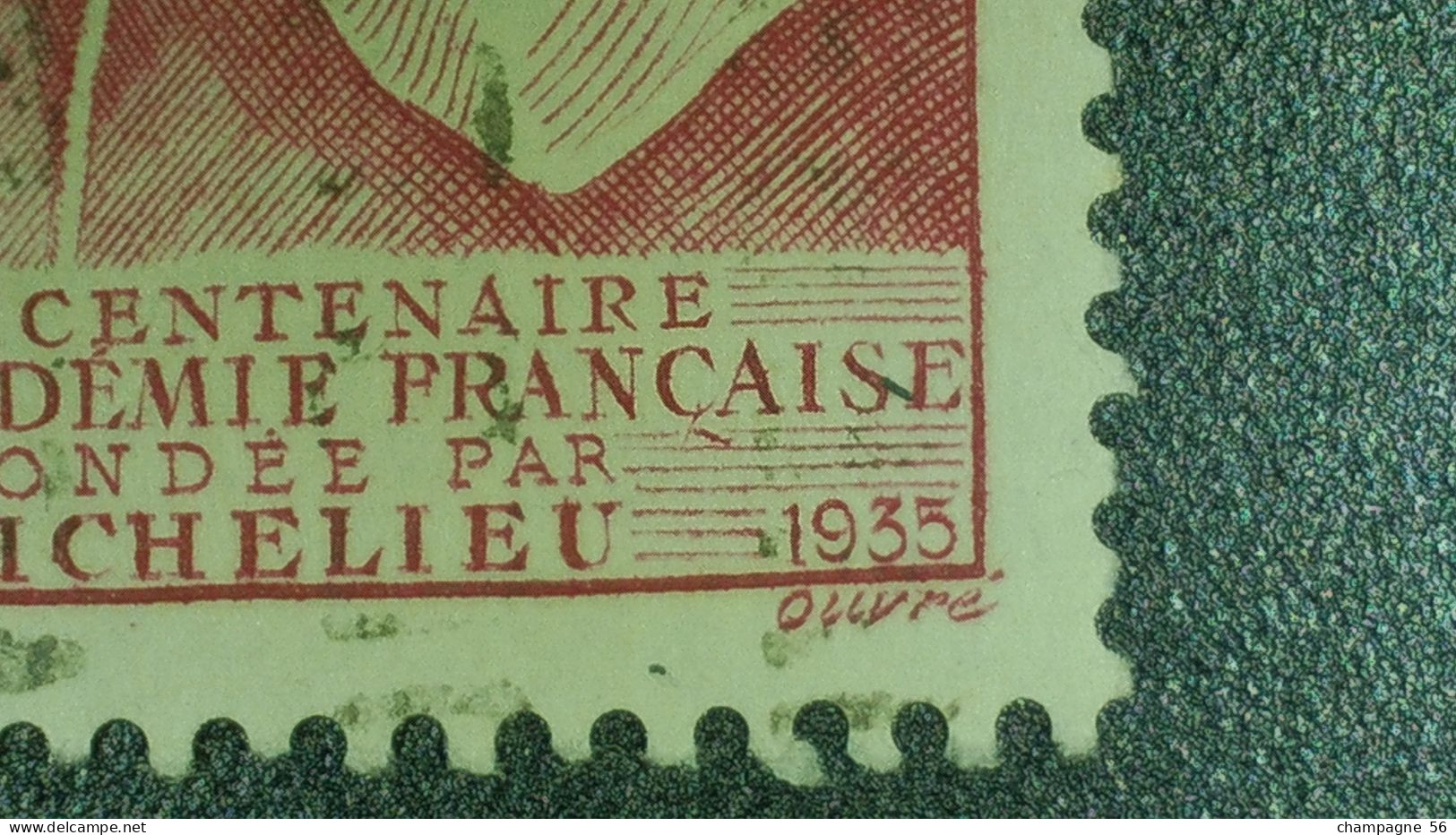 * 1935 N° 305  RICHELIEU  PHOSPHORESCENTE OBLITÉRÉ DOS CHARNIÈRE