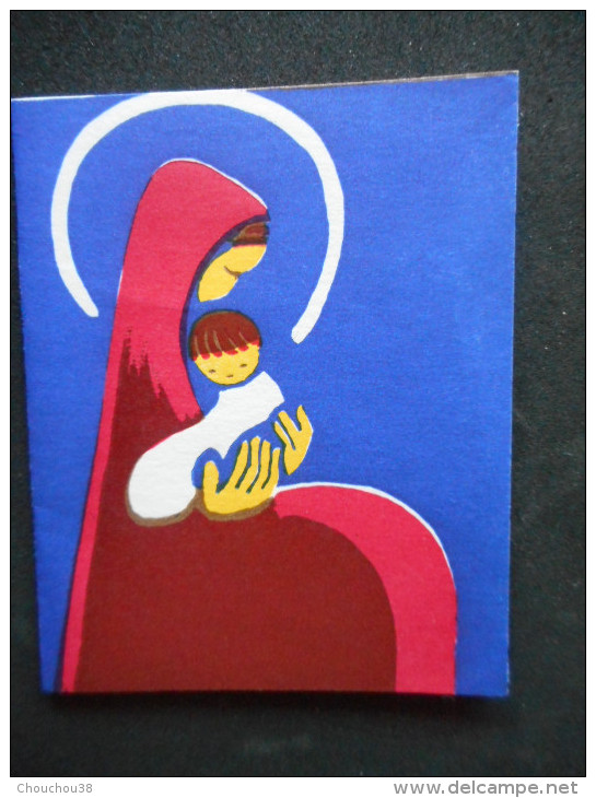 Petite IMAGE Pieuse Double -Vierge à L'Enfant- (JOUARRE 418) - Religione & Esoterismo