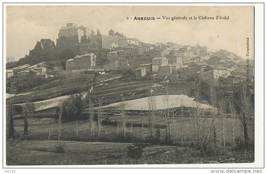 Chateau Feodal Et Vue Generale - Ansouis