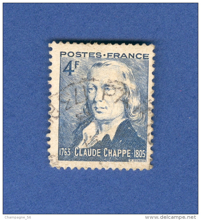 * 1944 N° 619 PHOSPHORESCENTE CHAPPE OBLITÉRÉ TB - Used Stamps