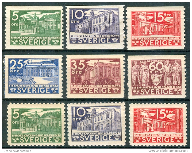 ZWEDEN 1935 500 Jaar Parlement Serie PF-MNH-NEUF - Neufs