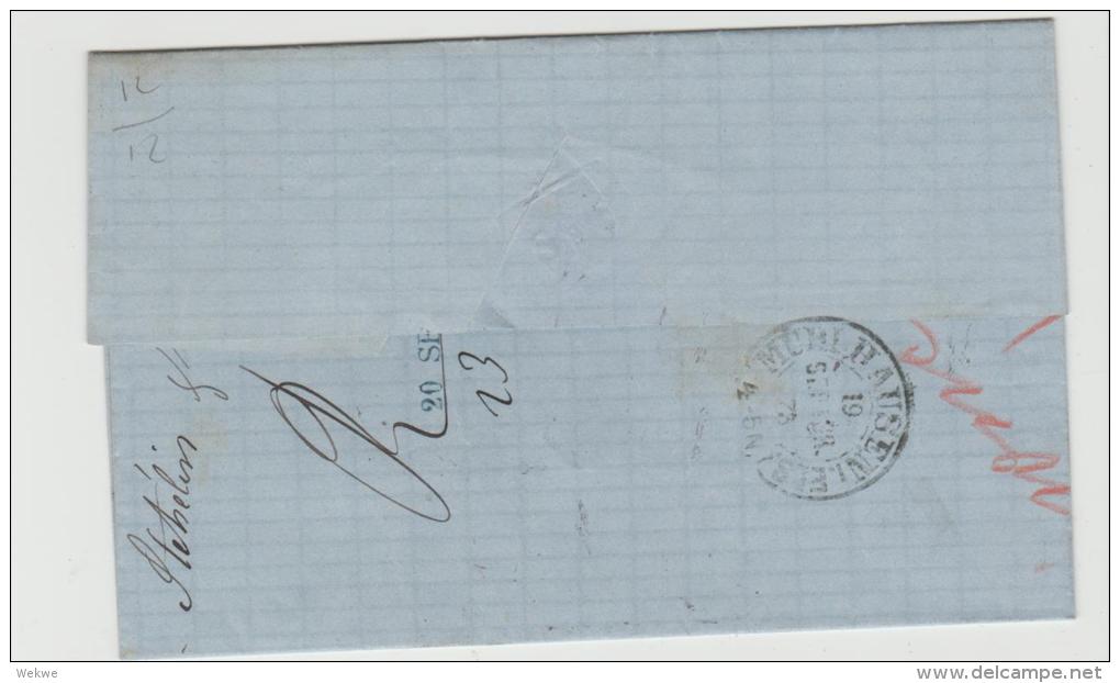 EL107 / ELSASS-LOTHRINGEN -  Brief,  Bitschweiler 19.9.73 Auf Mi.Nr. 19.. Marke Mit Superprägung Und Zentrierung - Cartas & Documentos